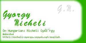 gyorgy micheli business card